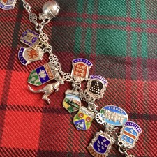 Silver charm bracelet for sale  MANSFIELD