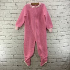 Pijama Footie Vintage Cobertor Dormitório Meninas Tamanho 4/5 Rosa Lã comprar usado  Enviando para Brazil