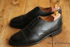 Usado, Sapato Oxford Brogue Masculino Savile Row Couro Preto Reino Unido 7,5 G EUA 8,5 UE 41,5 comprar usado  Enviando para Brazil