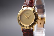 [Quase em perfeito estado] Gucci 3000.2.L 26mm relógio feminino quartzo mostrador dourado do Japão comprar usado  Enviando para Brazil