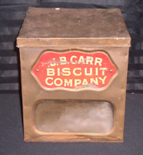 Usado, J.b. Carr Biscuit Company ~ Antigo Contador de loja Caixa de exibição de metal ~ 11.5" X 10.5" comprar usado  Enviando para Brazil