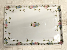 Bandeja de cômoda vintage pintada à mão de porcelana com design floral 6 x 8", usado comprar usado  Enviando para Brazil