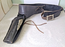 Vintage black leather for sale  FOCHABERS