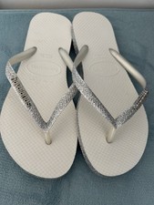 Havaianas white silver for sale  REDRUTH