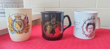 Commemorative mugs british for sale  TREDEGAR