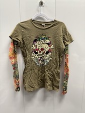 Camisa de tatuagem feminina vintage Ed Hardy manga longa L Don Ed Hardy gráfica Y2K gótica comprar usado Camisa de tatuagem feminina vintage Ed Hardy manga longa L Don Ed Hardy gráfica Y2K gótica comprar usado  Enviando para Brazil