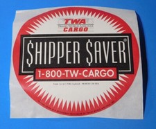 ADESIVO ESCASSO VINTAGE NOS TRANS WORLD AIRLINES TWA CARGO SHIPPER SAVER 6"   comprar usado  Enviando para Brazil