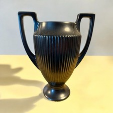 Black pedestal vase for sale  HITCHIN