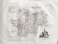 Mapa Atlas Michel Hijo Mayor 1850 " Departamento De La Saona Y Loira ", usado comprar usado  Enviando para Brazil