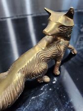 Solid brass fox for sale  ANDOVER