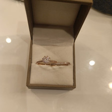 Qvc diamonique rose for sale  LONDON