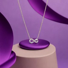Silver infinity collier for sale  REDHILL