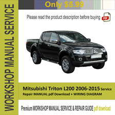 Mitsubishi Triton L200 2006-2015 Serviço de Reparo MANUAL pdf Download + FIAÇÃO comprar usado  Enviando para Brazil