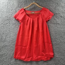 Blusa feminina INSPYR tamanho 10 laranja cetim manga curta gola redonda, usado comprar usado  Enviando para Brazil
