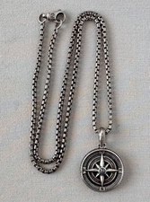 Colar pingente bússola prata esterlina coleção marítima David Yurman; Z674 comprar usado  Enviando para Brazil
