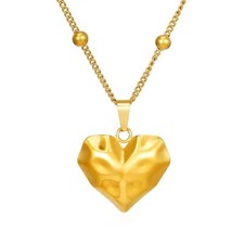 Pingente folheado a ouro 18K em forma de coração cor sólida 304 aço inoxidável..., usado comprar usado  Enviando para Brazil