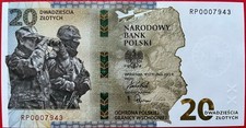 🇵🇱 Polska 20 zł Banknot pamiątkowy 2022 UNC Obrona Granicy Wschodniej na sprzedaż  Wysyłka do Poland