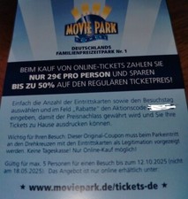 Movie park rabatt gebraucht kaufen  Gotha