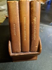 ANTIQUE (3) Mini DICTIONARIES COMBINED  25,000 WORDS ENGLISH-GERMAN-FRENCH RARE. comprar usado  Enviando para Brazil