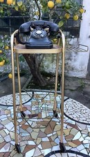 CARRINHO DE MEIO SÉCULO PARA TELEFONE. METAL. 29 polegadas de altura. COMPRIMENTO DE 11 POLEGADAS. comprar usado  Enviando para Brazil