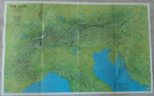 National Geographic Map of the Alps. (Apr, 1985). na sprzedaż  PL