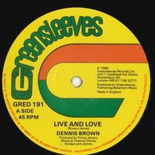 12" DENNIS BROWN Live And Love / They GRED191 Greensleeves UK comprar usado  Enviando para Brazil