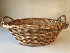 Cesta de vime oval antiga com alças comprar usado  Enviando para Brazil