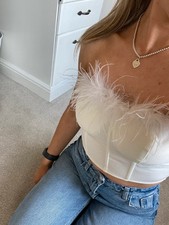 Boohoo fluffy crop for sale  CHESTER