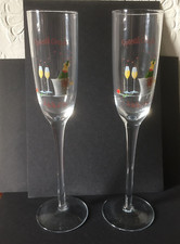 Flute glasses pair for sale  PRESCOT