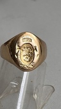 Chevalière armoiries 18cts d'occasion  Rouen-