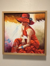 oil painting lady red for sale oil painting lady red for sale Brookfield