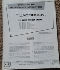 Original jacobsen 321 for sale  Parkersburg