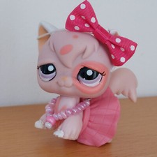 Usado, LPS Littlest Pet Shop cabelo longo angorá gato manchado rosa #1726 + SAIA comprar usado  Enviando para Brazil