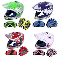 Dzieci Moto Cross Kask Kask motocyklowy Okulary Rękawice S M L, używany na sprzedaż  Wysyłka do Poland