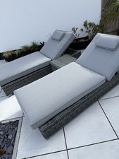 Rattan sun lounger for sale  BARRY