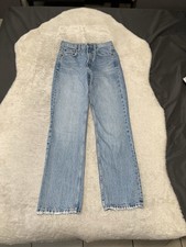 Calça jeans reta Zara cintura alta azul tamanho 2 costura interna 30” comprar usado  Enviando para Brazil