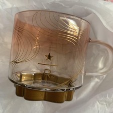 Taza de vidrio Starbucks Reserve Sakura con fondo dorado 2025 usada segunda mano  Embacar hacia Mexico
