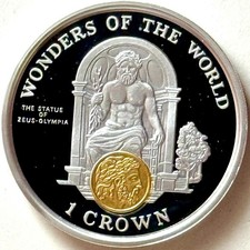 GIBRALTAR 1 COROA 1997, MARAVILHAS DO MUNDO-A ESTÁTUA DE ZEUS OLYMPIA 1 gr ouro comprar usado GIBRALTAR 1 COROA 1997, MARAVILHAS DO MUNDO-A ESTÁTUA DE ZEUS OLYMPIA 1 gr ouro comprar usado  Enviando para Brazil