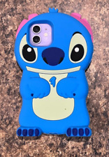 Funda de teléfono de silicona con forma de puntada para iPhone 12 y 12 Pro azul con orejas rosas segunda mano  Embacar hacia Argentina