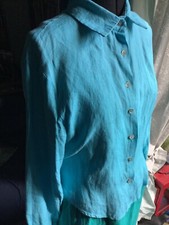 Blue linen blouse for sale  SEVENOAKS