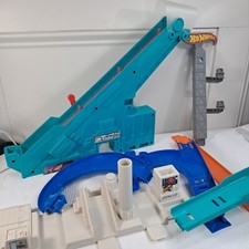 Hot Wheels Motorizado Mega Garagem Playset Rampa Azul-petróleo Placa Pista de Carro PEÇAS Vintage, usado comprar usado  Enviando para Brazil