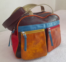 Bolsa de couro sintético Travel Big Shoulder cores misturadas comprar usado  Enviando para Brazil