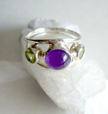 Ring amethyst peridot gebraucht kaufen  Heiligenhaus