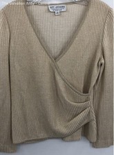 Blusa de malha St. John Collection By Marie cinza feminina bege gola surplice tamanho P comprar usado Blusa de malha St. John Collection By Marie cinza feminina bege gola surplice tamanho P comprar usado  Enviando para Brazil