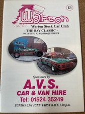 Stock car programme for sale  BURTON-ON-TRENT