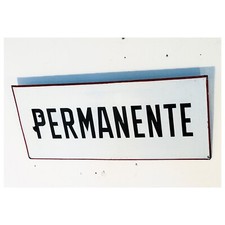 Usado, Placa Señal Vintage PERMANENTE Años 50 Medidas 45x20 Cm comprar usado  Enviando para Brazil