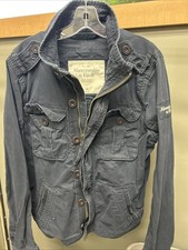 Jaqueta militar masculina azul marinho Y2K vintage Abercrombie and Fitch GG, usado comprar usado  Enviando para Brazil