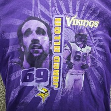 Camisa masculina vintage Minnesota Vikings oficial Jared Allen NFL grande longa gráfica Y2k, usado comprar usado  Enviando para Brazil
