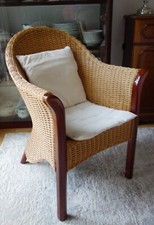 Korbsessel rattan holzbeine gebraucht kaufen  Ludwigshafen am Rhein