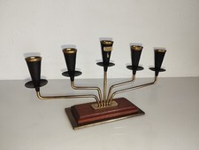 Portacandele ottone teak usato  San Giuseppe Jato